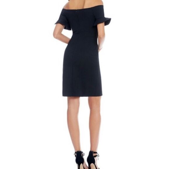 Gianni Bini Dresses & Skirts - 🆕️NWT Gianni Bini Fan Favs Tamara Off-the-Shoulder Sheath Bodycon Black Midi XS